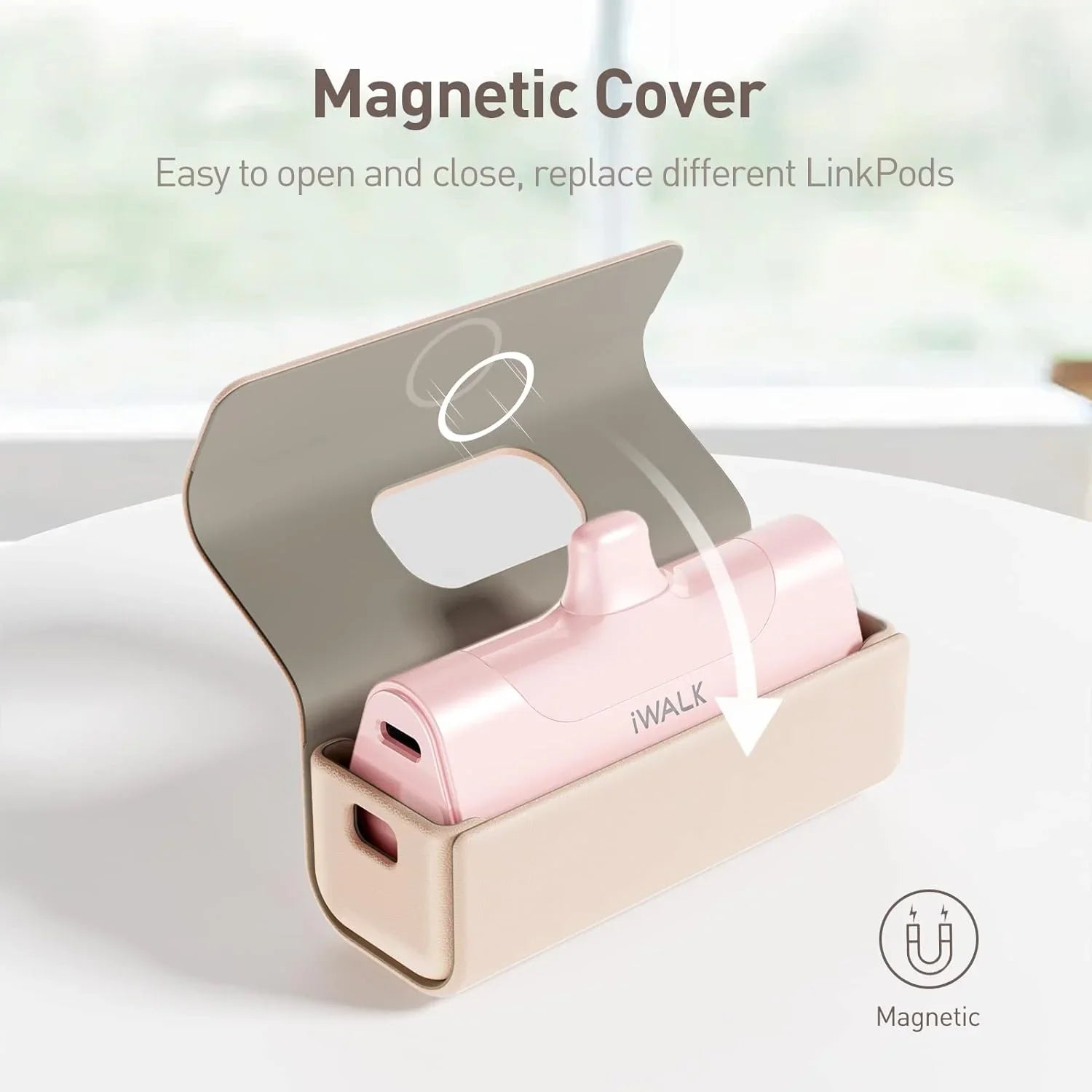 iWalk Linkpod Bags For Pocket Battery - Pink - Tashqila iWalk Linkpod Bags For Pocket Battery - Pink - Tashqila